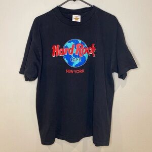 Vintage Hard Rock Cafe New York Black T Shirt Mens XL Single Stitch Made In‎ USA